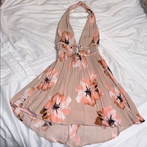 Harper pink halter floral dress